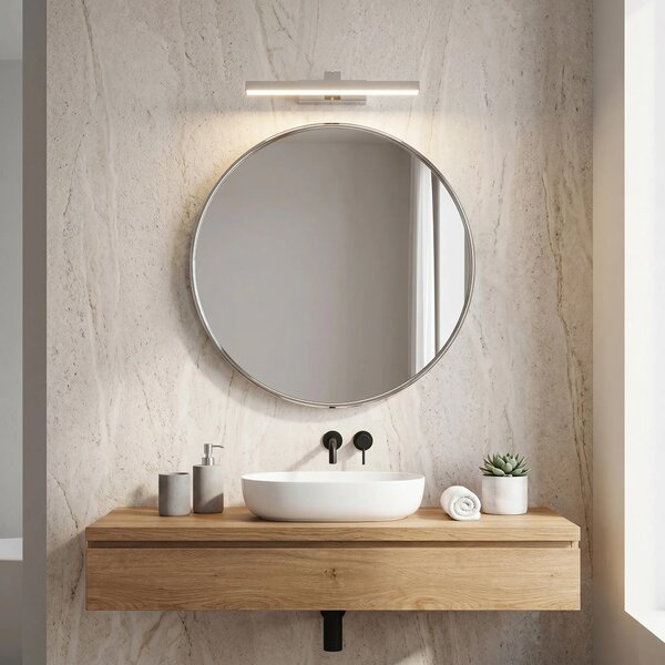 Kopalniška stenska LED svetilka SWE001-1W 43cm CHROME