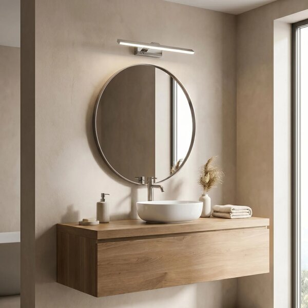 Kopalniška stenska LED svetilka SWE001-1W 43cm CHROME