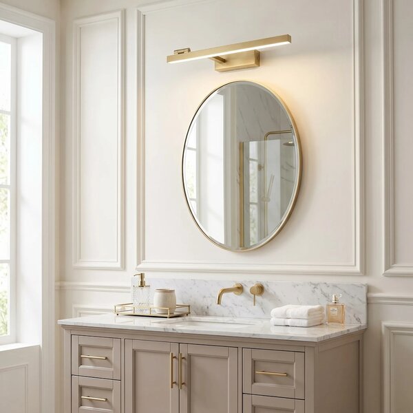 Kopalniška stenska LED svetilka SWE031-1W 40cm Brush Gold