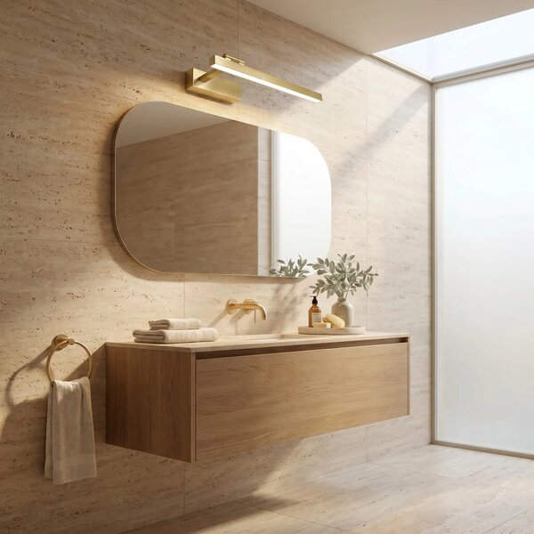 Kopalniška stenska LED svetilka SWE031-1W 40cm Brush Gold