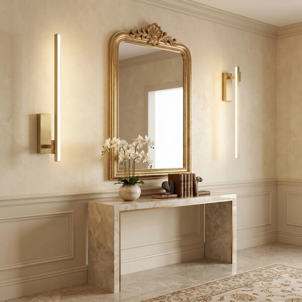 Kopalniška stenska LED svetilka SWE032-1W 60cm BRUSH GOLD