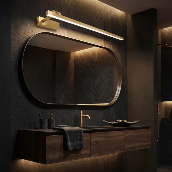 Kopalniška stenska LED svetilka SWE033-1W 80cm BRUSH GOLD