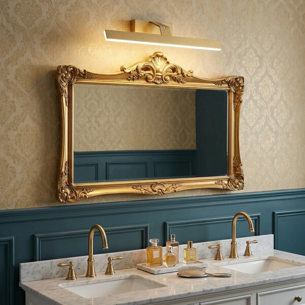 Kopalniška stenska LED svetilka SWE007-1W 43cm BRUSH GOLD