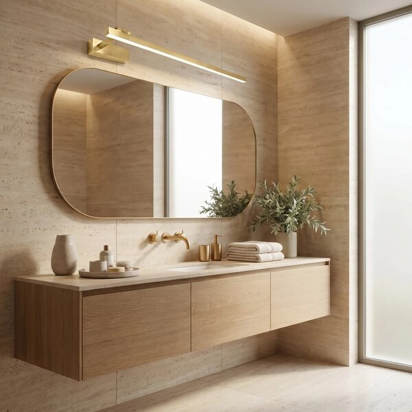 Kopalniška stenska LED svetilka SWE033-1W 80cm BRUSH GOLD