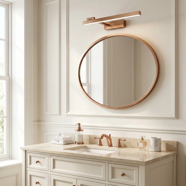 Kopalniška stenska LED svetilka SWE037-1W 40cm BRUSH COPPER
