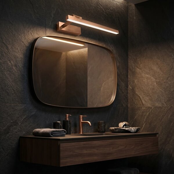 Kopalniška stenska LED svetilka SWE037-1W 40cm BRUSH COPPER