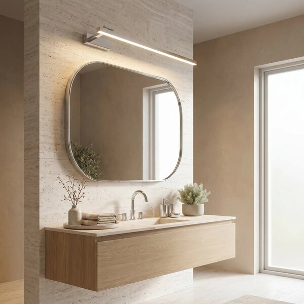 Kopalniška stenska LED svetilka SWE030-1W 80cm CHROME