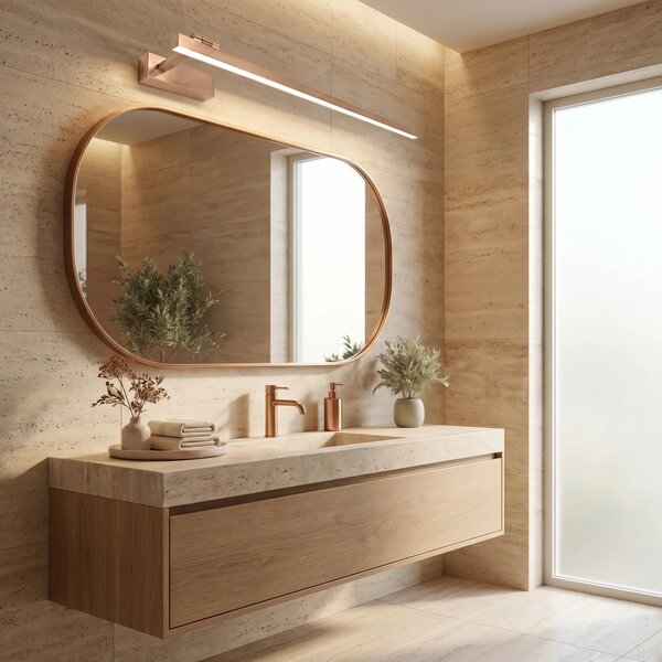 Kopalniška stenska LED svetilka SWE039-1W 80cm BRUSH COPPER