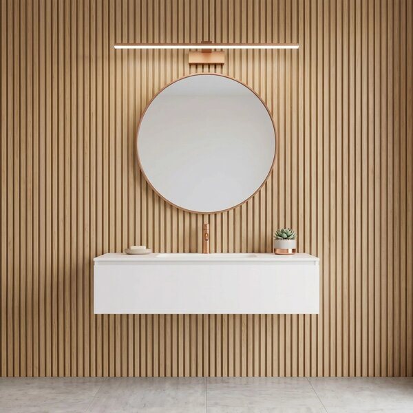 Kopalniška stenska LED svetilka SWE015-1W 73cm BRUSH COPPER