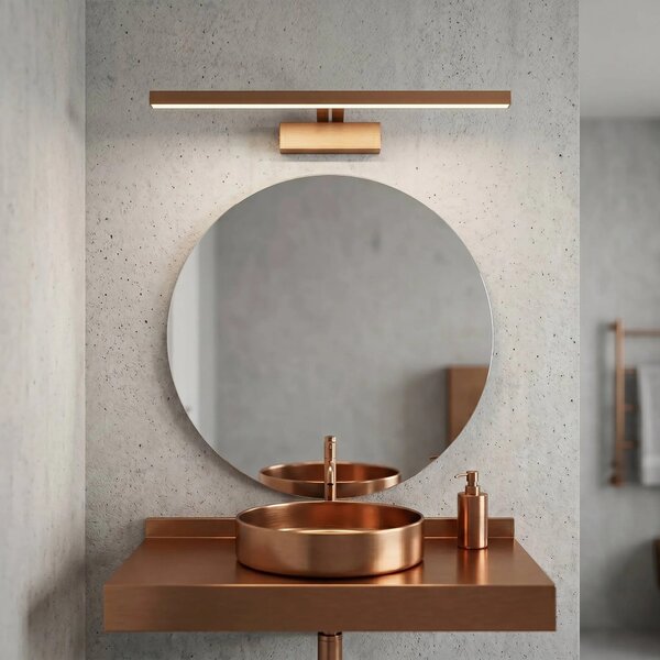 Kopalniška stenska LED svetilka SWE014-1W 58cm BRUSH COPPER