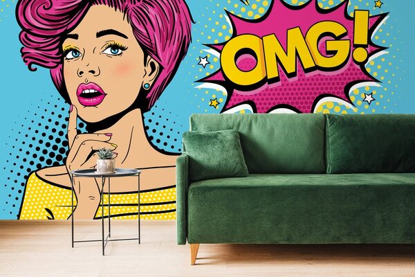 Tapeta dama v pop art stilu – OMG!