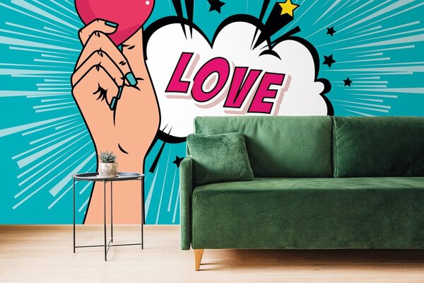 Tapeta s pop art dizajnom – LOVE