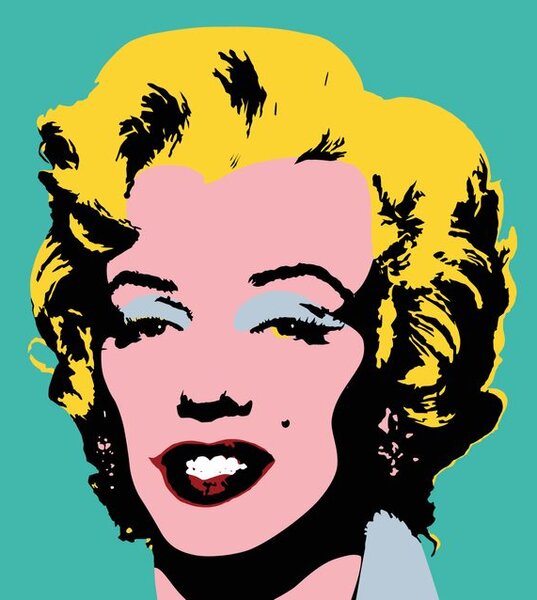 Tapeta ikonična Marilyn Monroe v pop art dizajnu