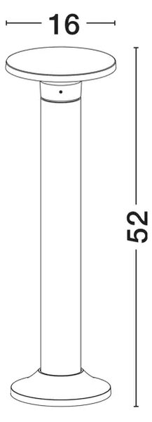 STOLNA SVETILKA TOWER ČRNA \r\nLED 8 W 220–240 V 714 lm NL9030826