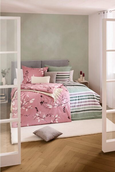POSTELJNINA 140/200 cm saten roza