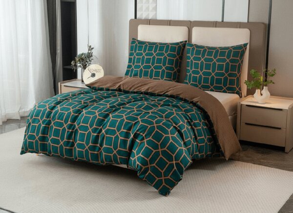 Posteljnina iz mikrovlaken mikroflanel KERNAL zelena Dimenzije posteljnine: 70 x 90 cm | 140 x 220 cm