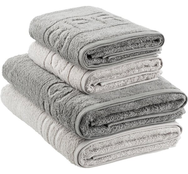 SET IZ FROTIRJA siva, svetlo siva 50x100/67x140 cm