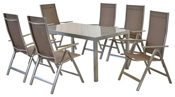 VRTNI SET aluminij srebrne barve srebrne barve, rjavosiva