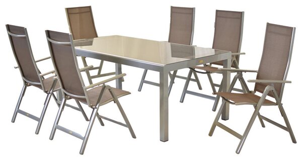 VRTNI SET aluminij srebrne barve srebrne barve, rjavosiva