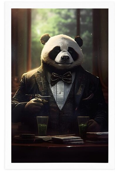 Plakat živalski gangster panda