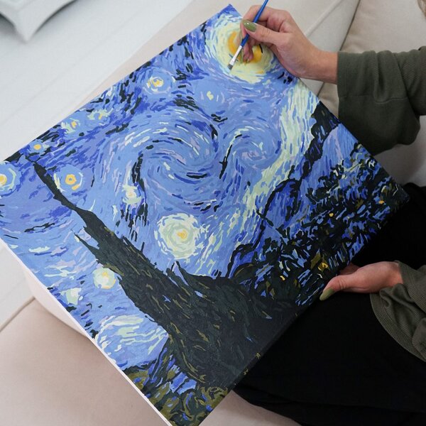 Poslikava po številkah navdih po Vincent van Gogh – Zvezdna noč