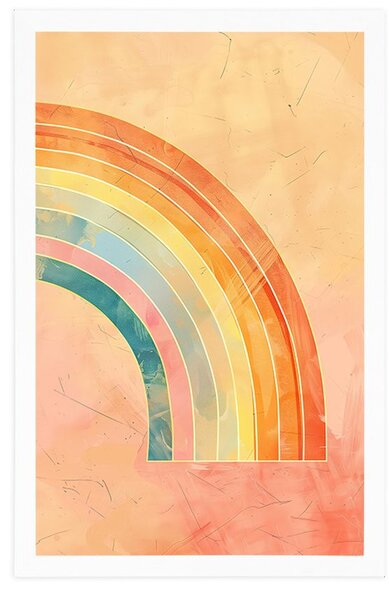 Plakat minimalistična mavrica Peach Fuzz