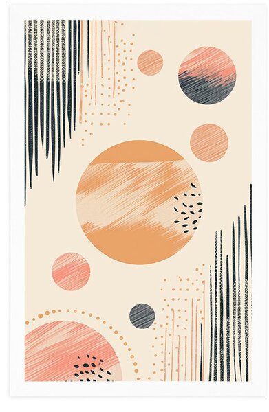 Plakat elegantni krogi Peach Fuzz