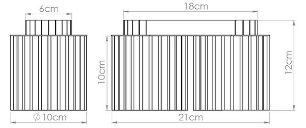 Kovinsko točkovno svetilo v barvi terakote 10x21 cm Zora – Sollux