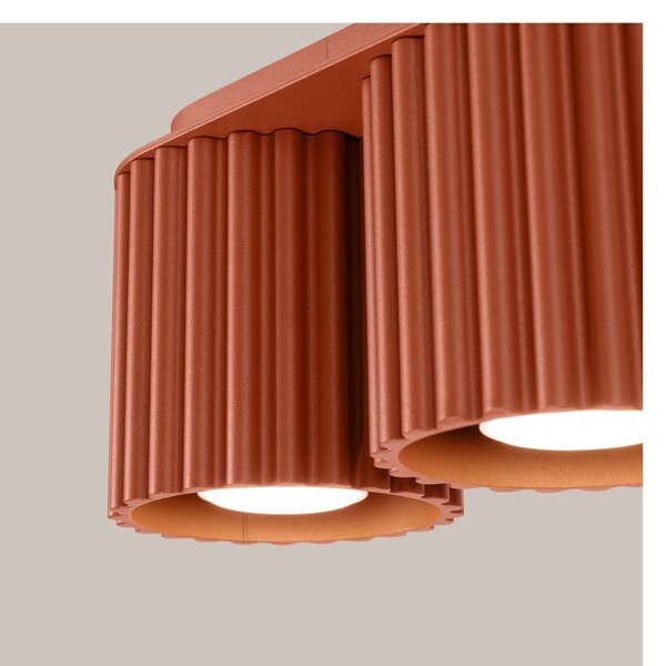 Kovinsko točkovno svetilo v barvi terakote 10x21 cm Zora – Sollux