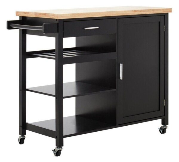 Kuhinjski otok na kolesih iz masivnega kavčukovca 48x105 cm Frankfurt – Premier Housewares
