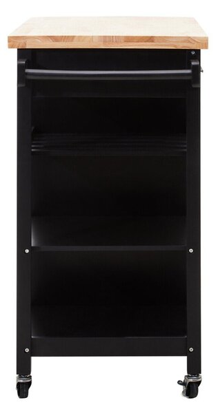 Kuhinjski otok na kolesih iz masivnega kavčukovca 48x105 cm Frankfurt – Premier Housewares