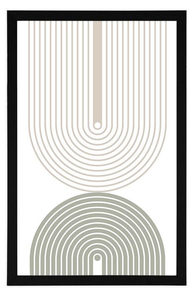 Plakat minimalistične mavrice Mid-Century