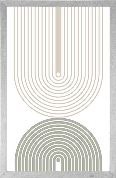 Plakat minimalistične mavrice Mid-Century