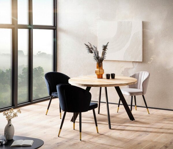 MID.YOU Jedilna Miza Mango, Pravi Les, Ø 120cm