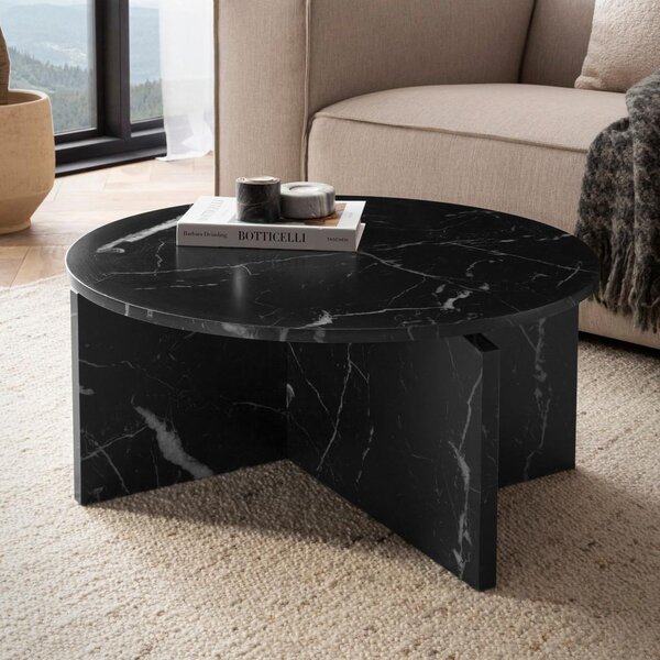 Livetastic Klubska Miza Marble, Videz Marmorja