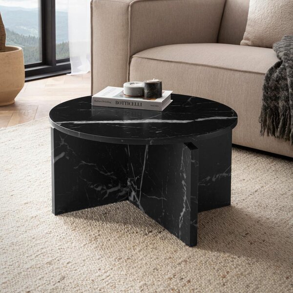 Livetastic Klubska Miza Marble, Videz Marmorja