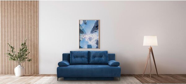 Mömax Zofa Boxspring Viera, Temno Modra, Ležišče, Predal