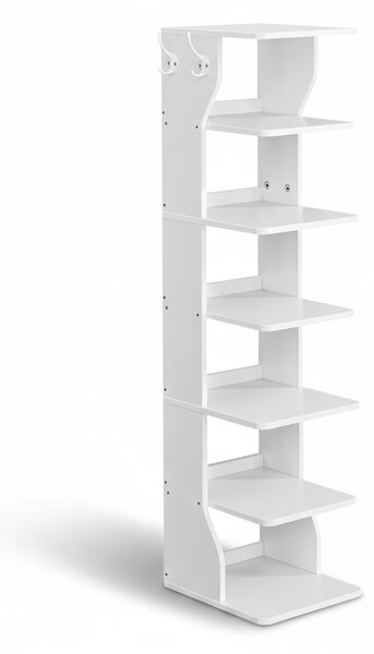 Stojalo za čevlje CINDY, 6 nivojev, 30x26,4x110,4 cm, belo Vasagle