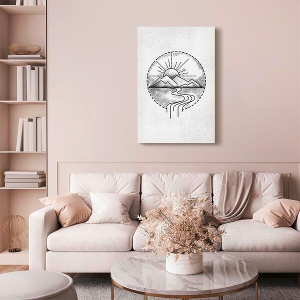 Artgeist Slika Na Platnu Mountain Drawing