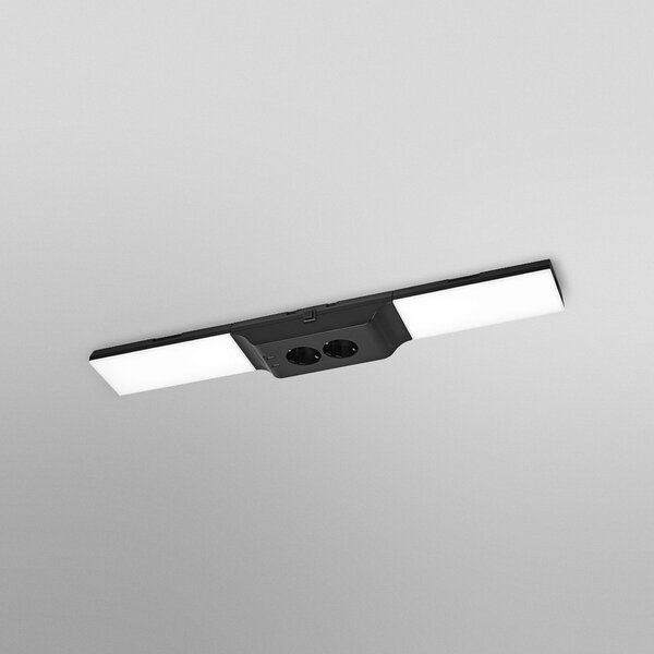 OSRAM LED-podstavna svetilka Socket črna 3.000K DIM vtičnice, zatemnjen, Črna, Kuhinja, Plastika