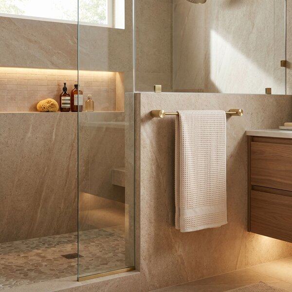 Kopalniški obešalnik 64101 SOLO Brush Gold