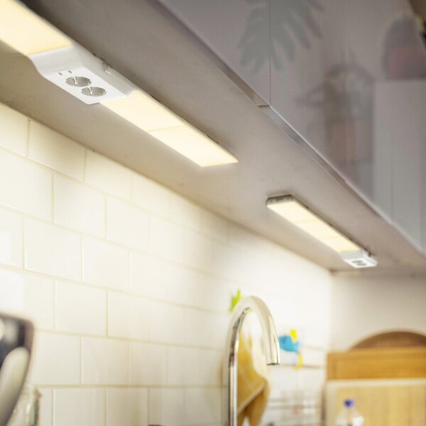 OSRAM LED-podstavna svetilka Socket bela 3.000 K DIM vtičnice, zatemnjen, Bela, Kuhinja, Plastika