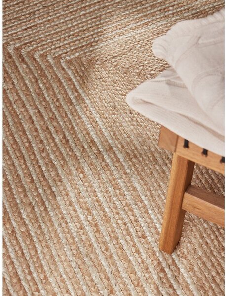 Obojestranska/ročno tkana preproga iz jute v naravni barvi/v svetli naravni barvi 120x170 cm Juno – Hanse Home