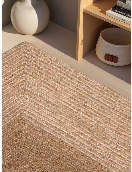 Obojestranska/ročno tkana preproga iz jute v naravni barvi/v svetli naravni barvi 120x170 cm Juno – Hanse Home