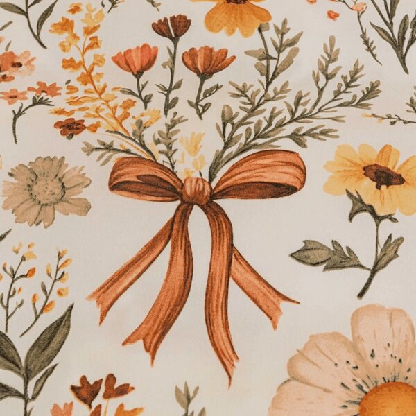 Poli bombažna posteljnina FLORAL RIBBON POLY kremasta Dimenzije posteljnine: 70 x 90 cm | 140 x 200 cm