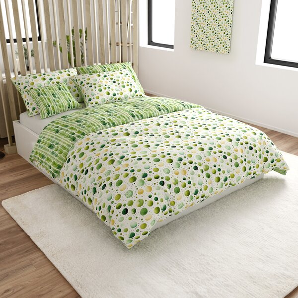 Posteljnina iz polibombaža GREEN TREES POLY zelena Dimenzije posteljnine: 70 x 90 cm | 140 x 200 cm