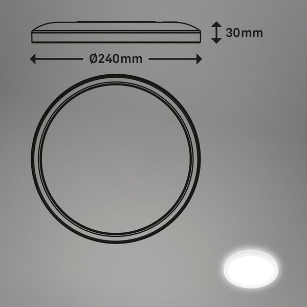 STROPNA KOPAL. LED-SVETILKA Move 24/3 cm 4000 K
