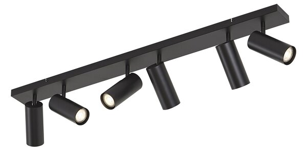 Moderna stropna svetilka črna 102 cm 6-luči nastavljiva - Renna