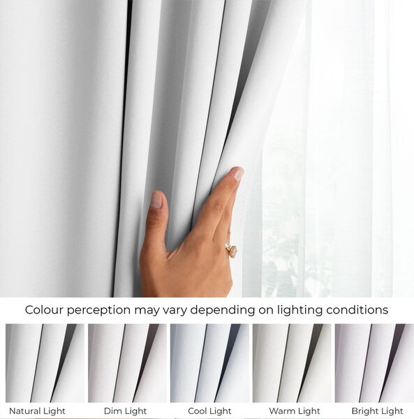 Bela zavesa za delno zatemnitev 140x245 cm Kierra – Restilo
