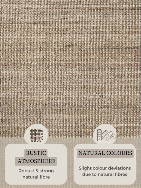 Sivo-rjava okrogla preproga iz jute ø 200 cm Bouclé Jaipur – Hanse Home